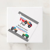 Étiquettes Cadeau Deux Camion Monster Rapide 2e anniversaire (En situation)