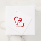Étiquettes Cadeau Deux Coeurs connectés (En situation)