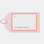 Étiquettes-cadeau Deux Coeurs pour toujours Postage Timbre (Dos (Horizontal))