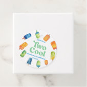 Étiquettes Cadeau Deux Cool Blue Retro Popsicle 2e fête d'anniversai (En situation)