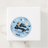 Étiquettes Cadeau Deux Éffrayants Blue Halloween 2e fête d'anniversa (En situation)