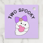 Étiquettes Cadeau Deux Fantômes d'Halloween Éffrayants (Dos)