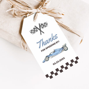 Étiquettes-cadeau Deux Fast Race Car 2nd Boy's Birthday Party Favor