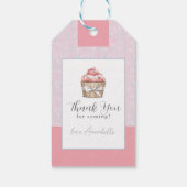 Étiquettes-cadeau Deux gâteaux sucrés et beignets fille 2e anniversa (Dos)