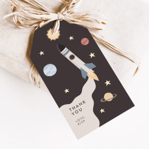 Étiquettes-cadeau Deux la Lune Enfants Espace extra-atmosphérique An