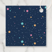 Étiquettes Cadeau Deux lune Rocket Ship 2e anniversaire Photo (Dos)