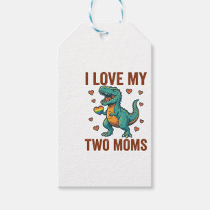 Étiquettes-cadeau Deux mamans fières de la conception de T-Shirt vec