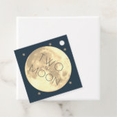 Étiquettes Cadeau Deux Moon Boy 2e anniversaire Merci bleu (En situation)