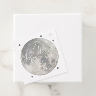 Étiquettes Cadeau Deux Moon Boy 2e anniversaire Merci d'argent