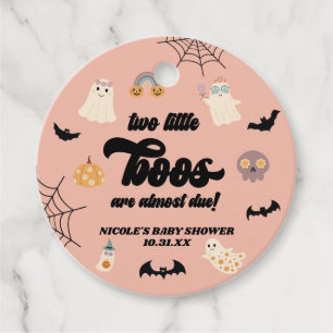 Étiquettes Cadeau Deux petits boos jumeaux Baby shower d'Halloween