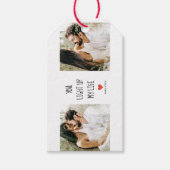 Étiquettes-cadeau Deux photos | Happy Valentines Day | (Devant)