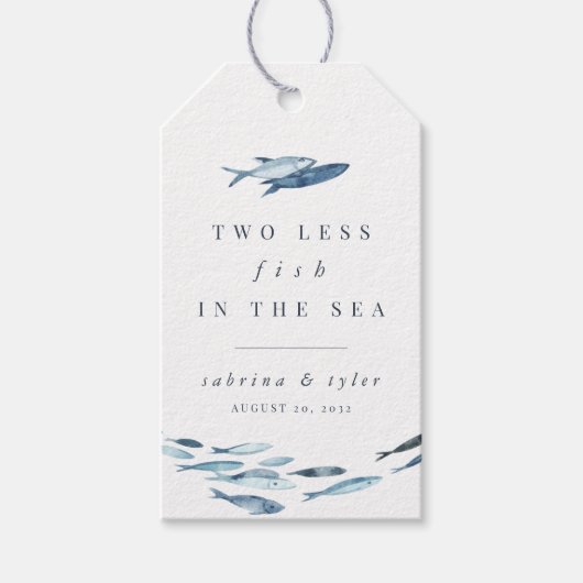Étiquettes-cadeau Deux poissons de moins dans la mer Personnalisé (Devant)