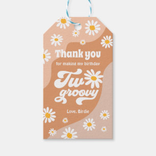 Étiquettes-cadeau Deux Super fête du 2e anniversaire Boho Daisy Favo