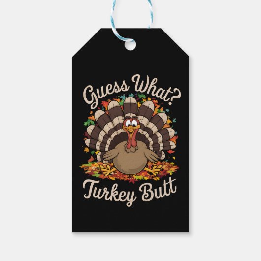 Étiquettes-cadeau Devinez quoi Cul de Dinde Drôle de Thanksgiving (Dos)