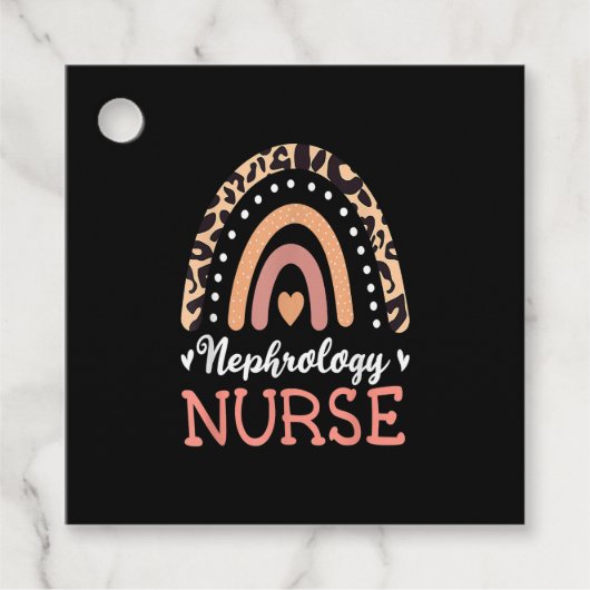 Étiquettes Cadeau Dialyse Rn Néphrologie Arc-en-ciel Infirmière insc (Devant)
