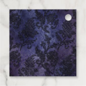 Étiquettes Cadeau Diamant brillant de minuit (Dos)