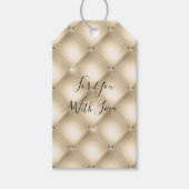 Étiquettes-cadeau Diamant Champagne Crème Doré (Devant)