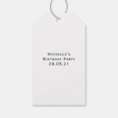 Étiquettes-cadeau Diamant monogramme Pierre de naissance d'avril (Dos)