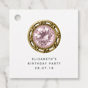 Étiquettes Cadeau Diamant rose