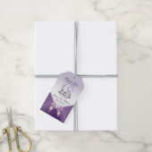 Étiquettes-cadeau Diamants romantiques et Bow Anniversaire (Avec de la ficelle)