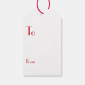 Étiquettes-cadeau Dieu Jul hollies en rouge - (Dos)