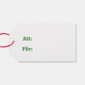 Étiquettes-cadeau Dieu Jul Red Gnome (Dos (Horizontal))