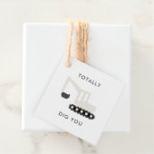 Étiquettes Cadeau Digger Construction Anniversaire Fête Favoriser Ta (En situation)