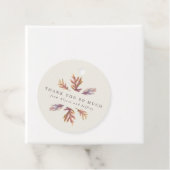 Étiquettes Cadeau Dîner de répétition des feuilles d'automne (En situation)