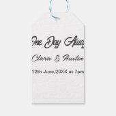 Étiquettes-cadeau Dîner de répétition la veille du nom da (Dos)