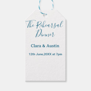 Étiquettes-cadeau dîner de répétition la veille simple minimal m