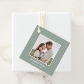 Étiquettes Cadeau Dîner de répétition photo Eucalyptus (En situation)