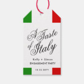 Étiquettes-cadeau Dîner sur le thème italien | Fête de fiançailles (Devant)