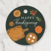 Étiquettes Cadeau Dîner turc Thanksgiving Theme (Devant)