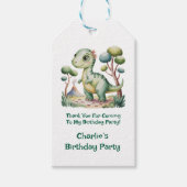 Étiquettes-cadeau Dinosaur Aventure Boy's Birthday Party (Devant)
