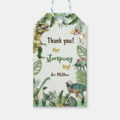 Étiquettes-cadeau Dinosaur Boy 3e fête d'anniversaire (Devant)