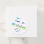 Étiquettes Cadeau Dinosaur Cute Baby shower Merci (En situation)