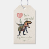 Étiquettes-cadeau Dinosaur Dino-mite Classroom Valentine (Devant)