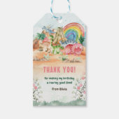 Étiquettes-cadeau Dinosaur Fille 1er anniversaire (Devant)