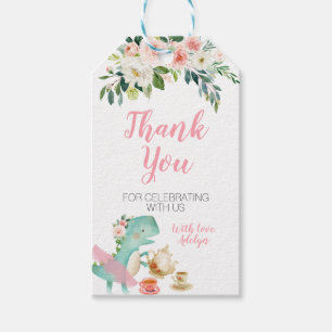 Étiquettes-cadeau Dinosaur Tea Party Baby shower d'anniversaire