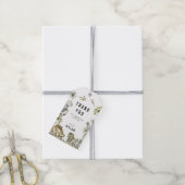 Étiquettes-cadeau Dinosaur Thème Anniversaire Merci (Avec de la ficelle)