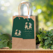 Étiquettes-cadeau Dinosaur Thème Mariage Merci