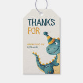 Étiquettes-cadeau Dinosaur Trex Trois Rex 3e fête d'anniversaire (Devant)