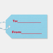 Étiquettes-cadeau Dinosaure Bébé Bleu mou à Santa Hat (Dos Horizontal)