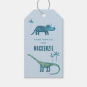 Étiquettes-cadeau Dinosaure Merci personnalisé (Devant)