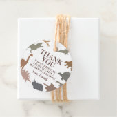 Étiquettes Cadeau Dinosaure moderne Merci de fête d'anniversaire (En situation)