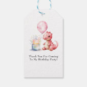 Étiquettes-cadeau Dinosaure Peint Rouge Un Saurus Fête d'Anniversair (Dos)