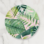 Étiquettes Cadeau Dinosaure rose et or Safari Anniversaire (Dos)