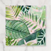 Étiquettes Cadeau Dinosaure rose et or Safari Anniversaire (Dos)