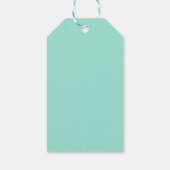 Étiquettes-cadeau Dinosaure Vert mignon Merci fête d'anniversaire Fa (Dos)