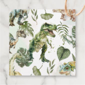 Étiquettes Cadeau Dinosaures de verdure Jurassic Boy Fête d'annivers (Dos)